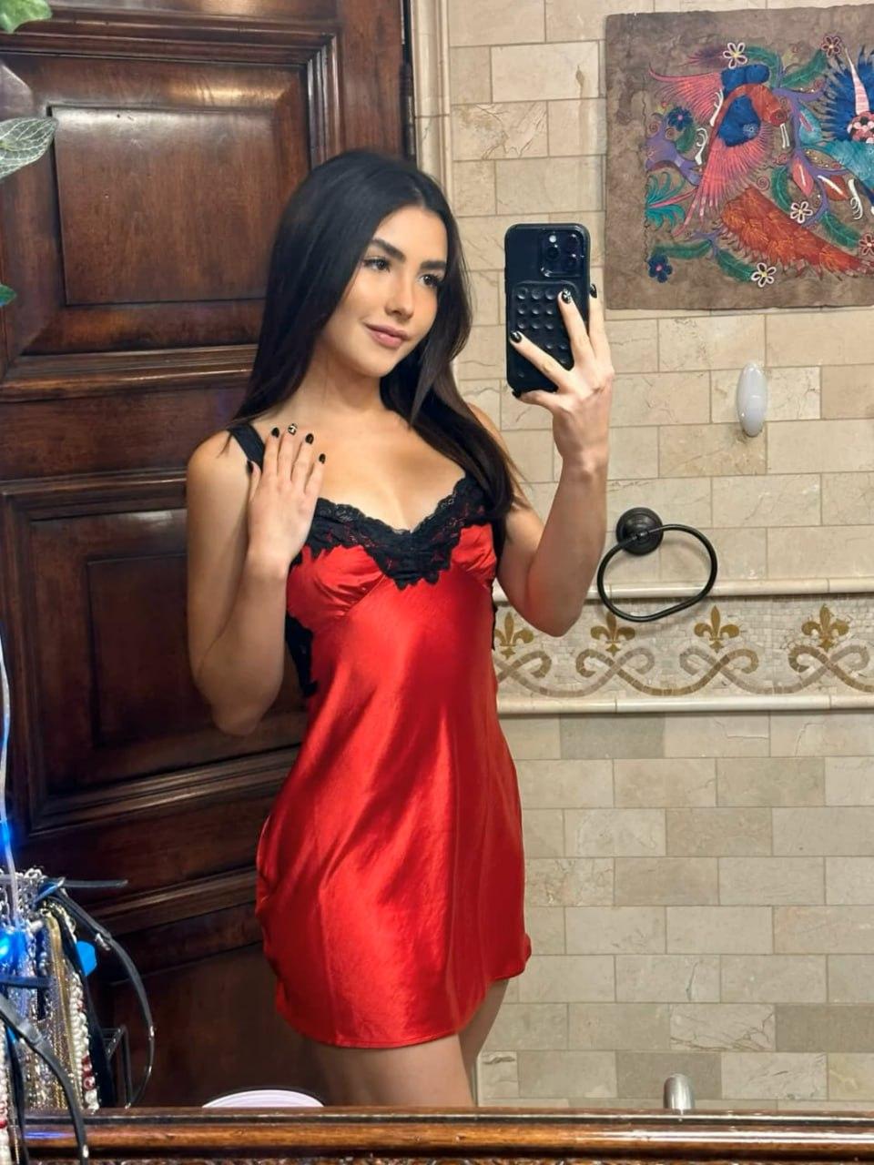 andrea botez sexy nightgown lingerie set leaked kjwbbg